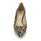 Callie Leopard Hair Calf Mid Heel Pumps