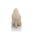 Callie Nude Mestico Lux Leather Mid Heel Pumps