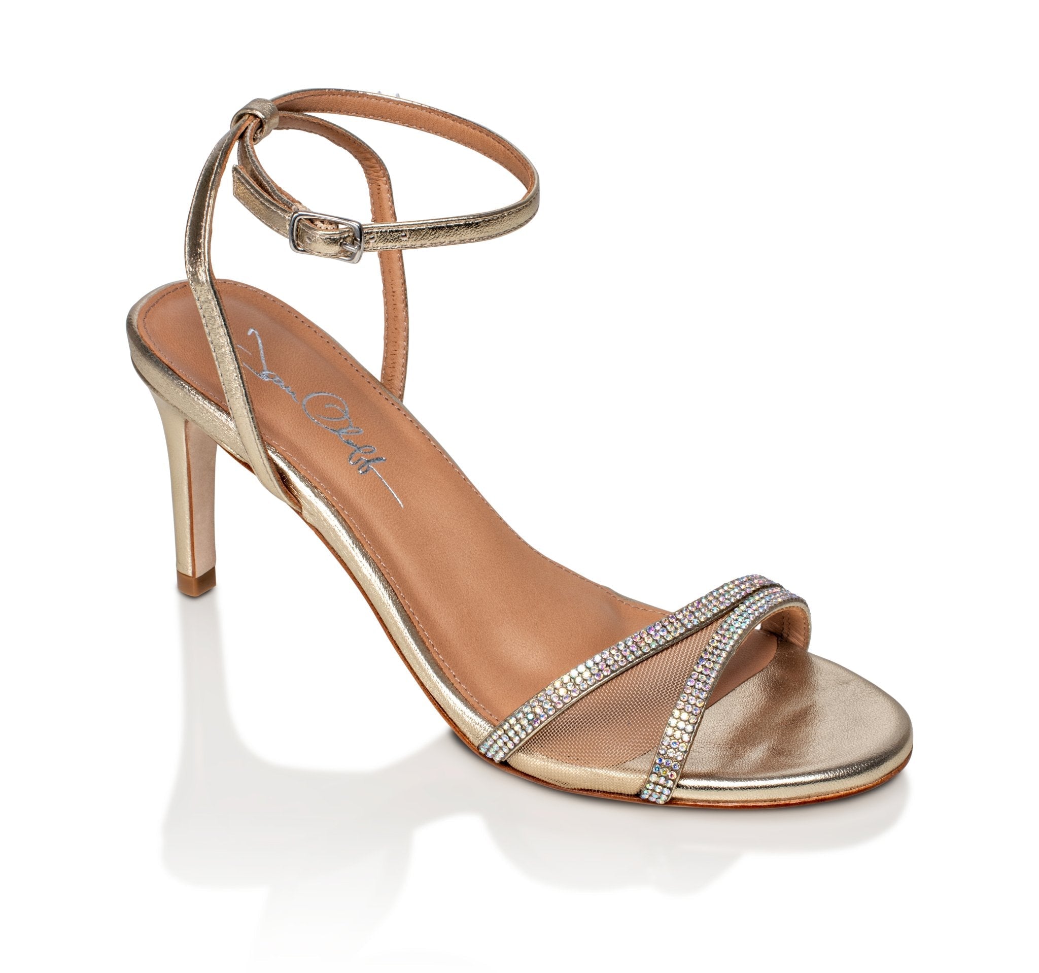 Fame Gold Metallic Luxury Kid Nappa Heel Sandal