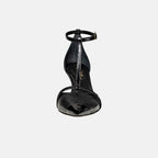 Joan Oloff Desiree Heels Two-Tone Black Nappa | Black Patent