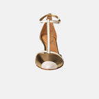 Joan Oloff Desiree Heels Two-Tone Desiree Gold | Off White Nappa