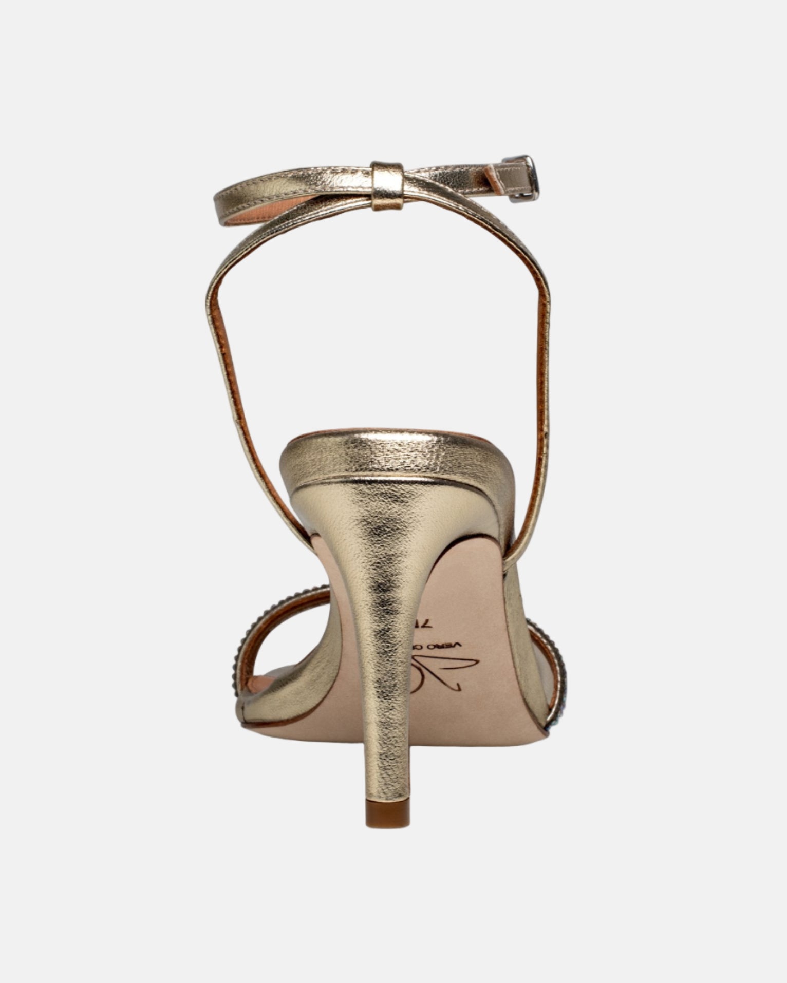 Fame Gold Metallic Luxury Kid Nappa Heel Sandal
