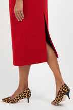 Callie Leopard Hair Calf Mid Heel Pumps