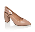 Daphne Leather Slingback Pump Taupe