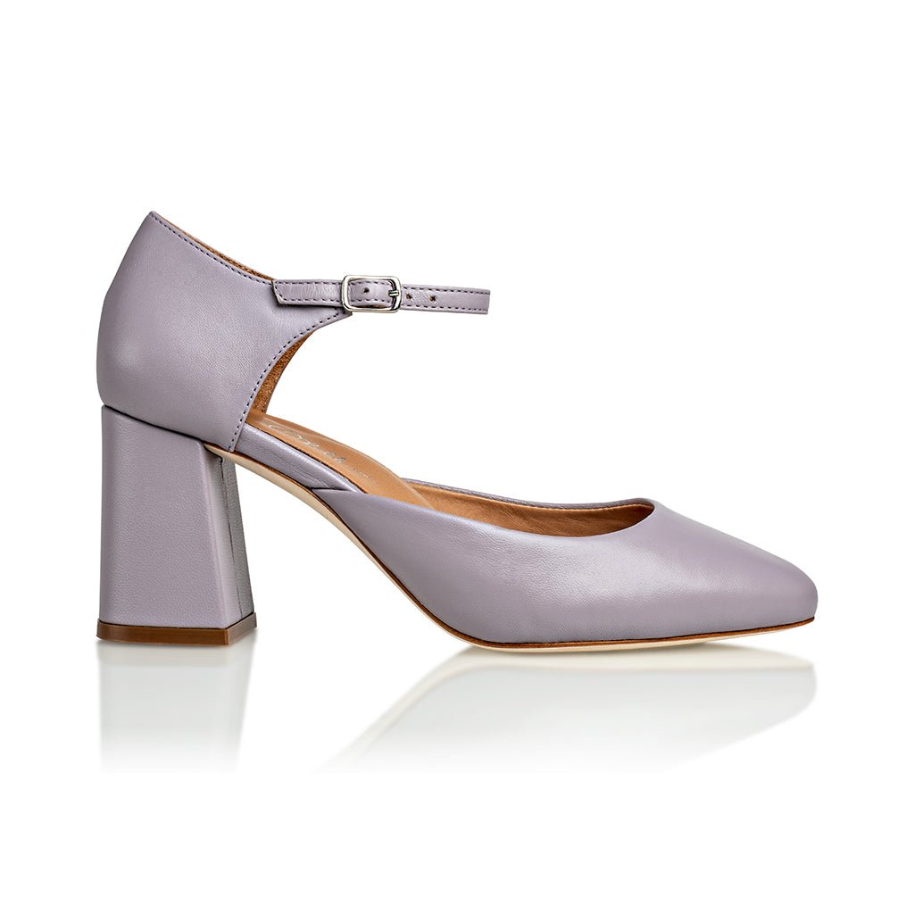 Sally Lilac Mestico Luxury Nappa Block Heel
