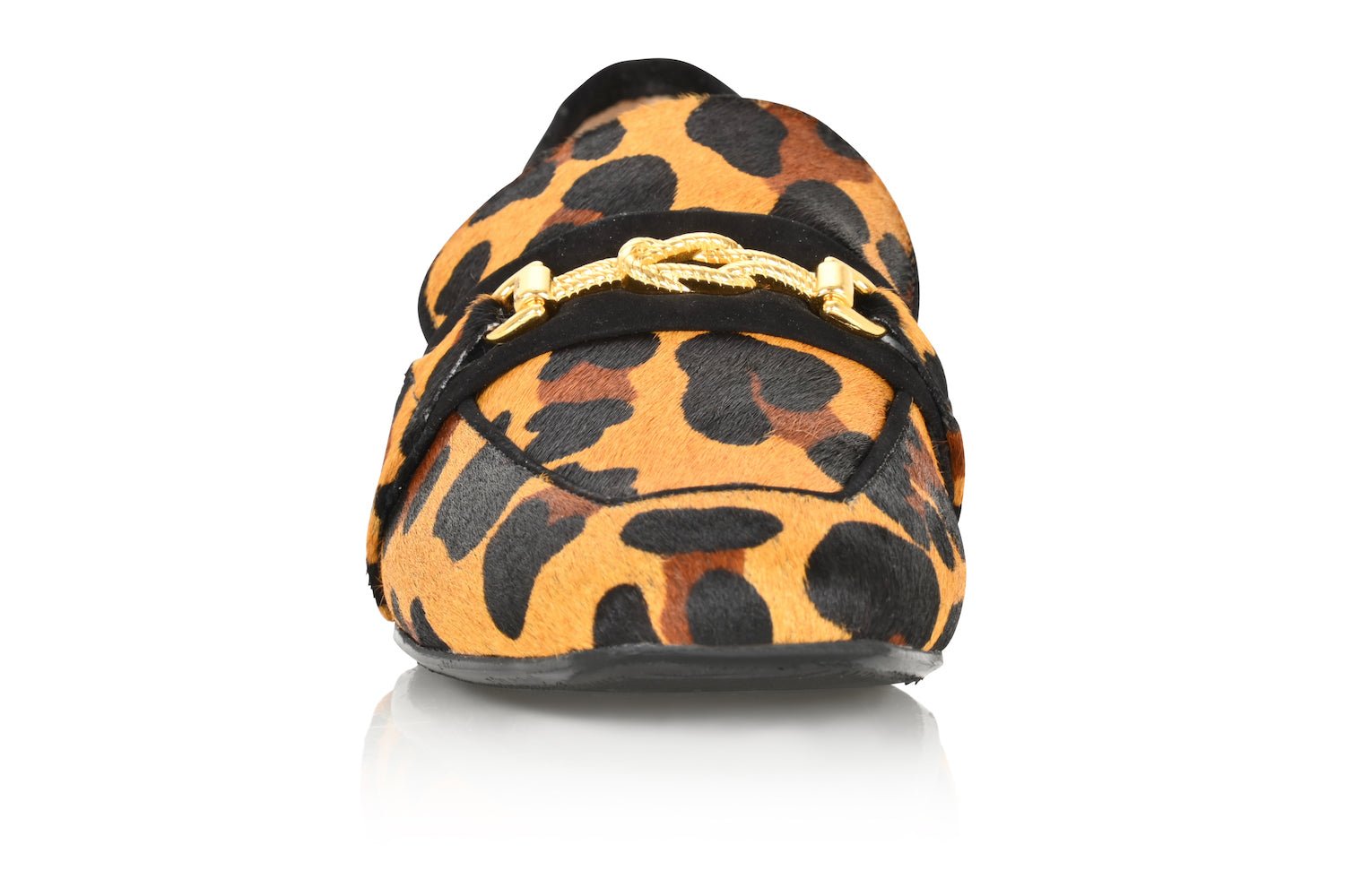 Adonis Leopard Hair Calf Black Suede Loafer