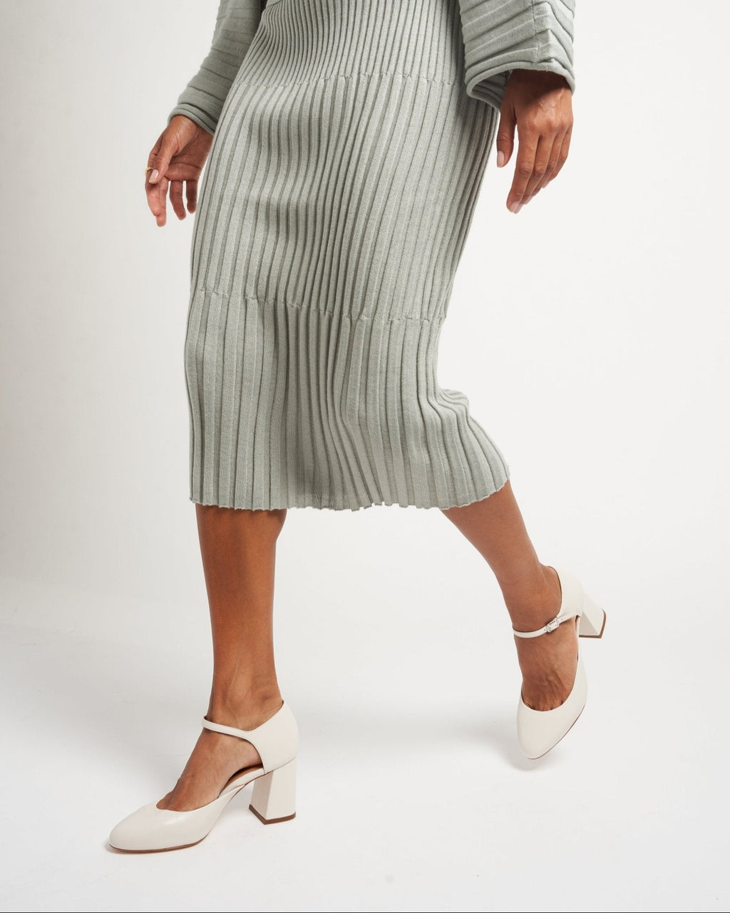 Sally Off White Mestico Luxury Nappa Block Heel Sandal