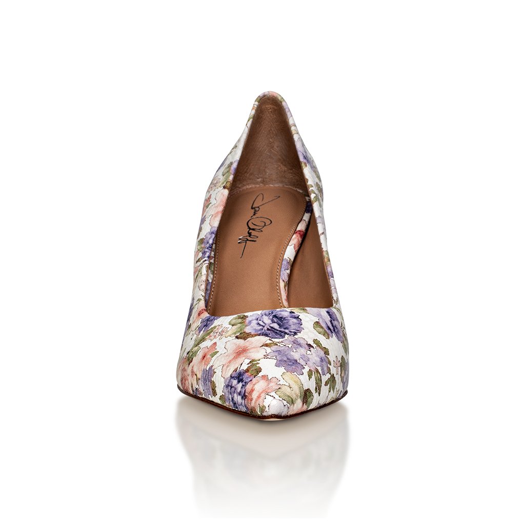 Deborah 2.0 Floral Luxury Kid Nappa Mid Heel Pumps
