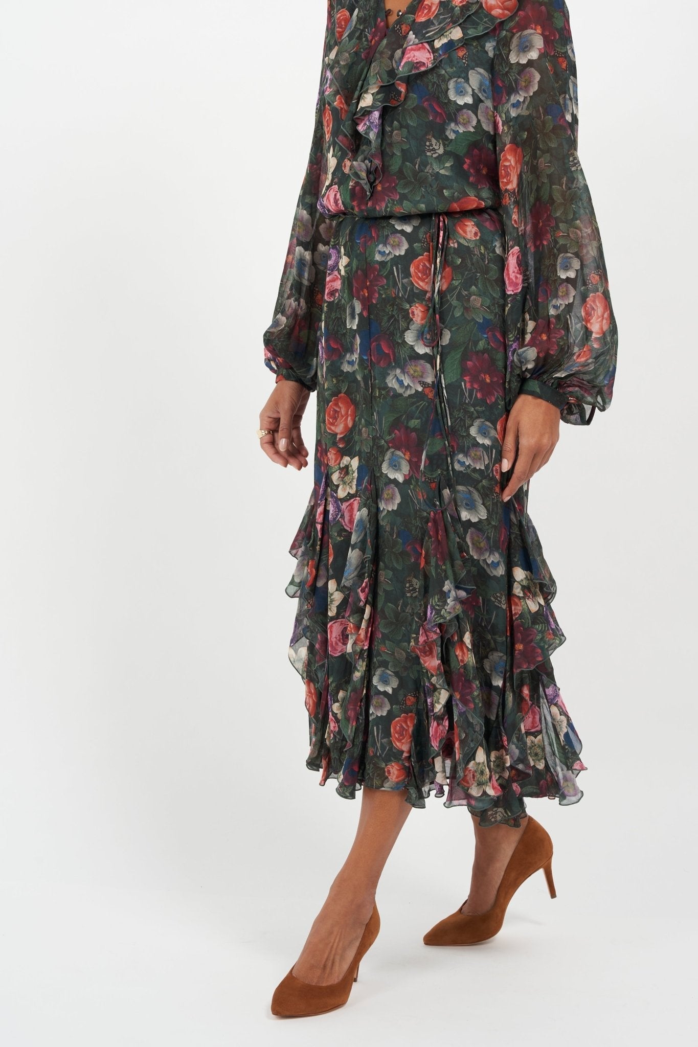 Deborah 2.0 Autumn Kid Suede Mid Heel Pumps