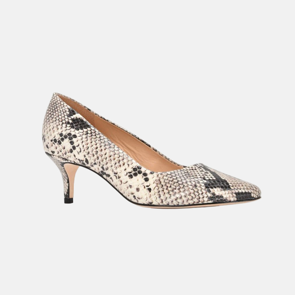 Callie Natural Heels Printed Wild Snake