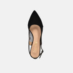 Dance Black Kid Heels Suede | Black Mesh