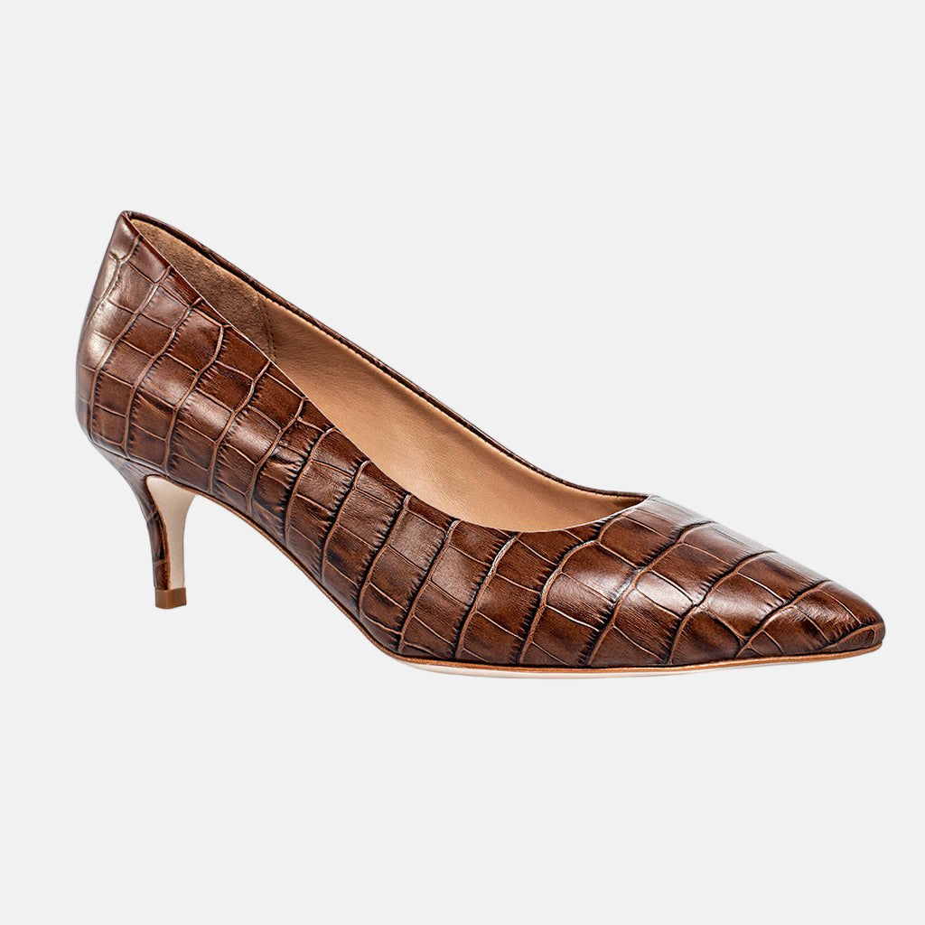 Callie Brown Croco Pumps