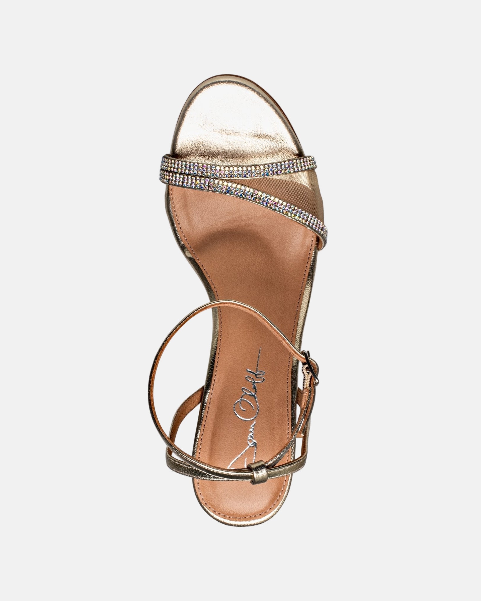 Fame Gold Metallic Luxury Kid Nappa Heel Sandal