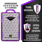 Secure Badge Holder Duolite ® Vertical 2 ID Card Holder Retractable Reel and Lanyard Bundle