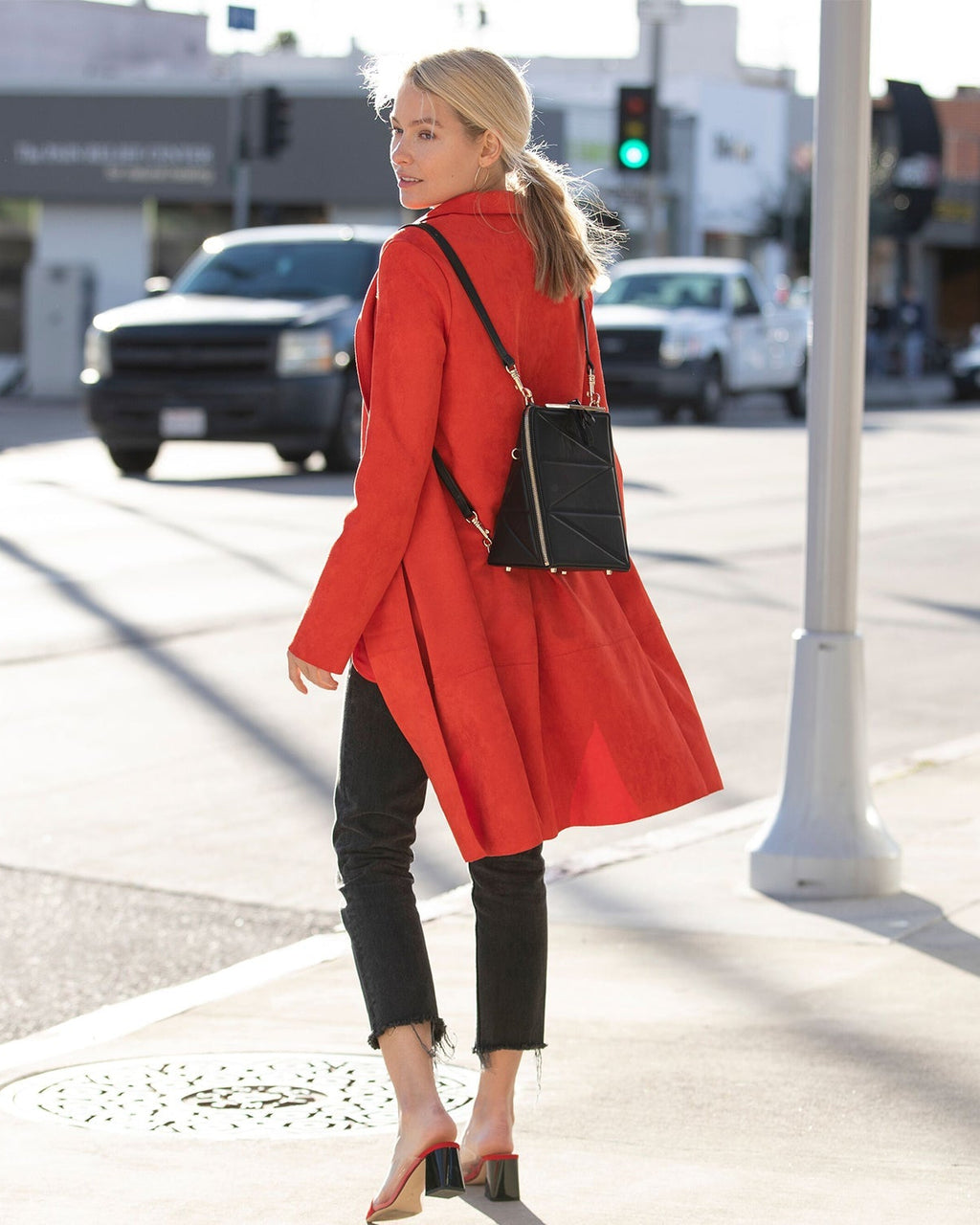 SUSU the Heidi Black Leather Backpack Purse