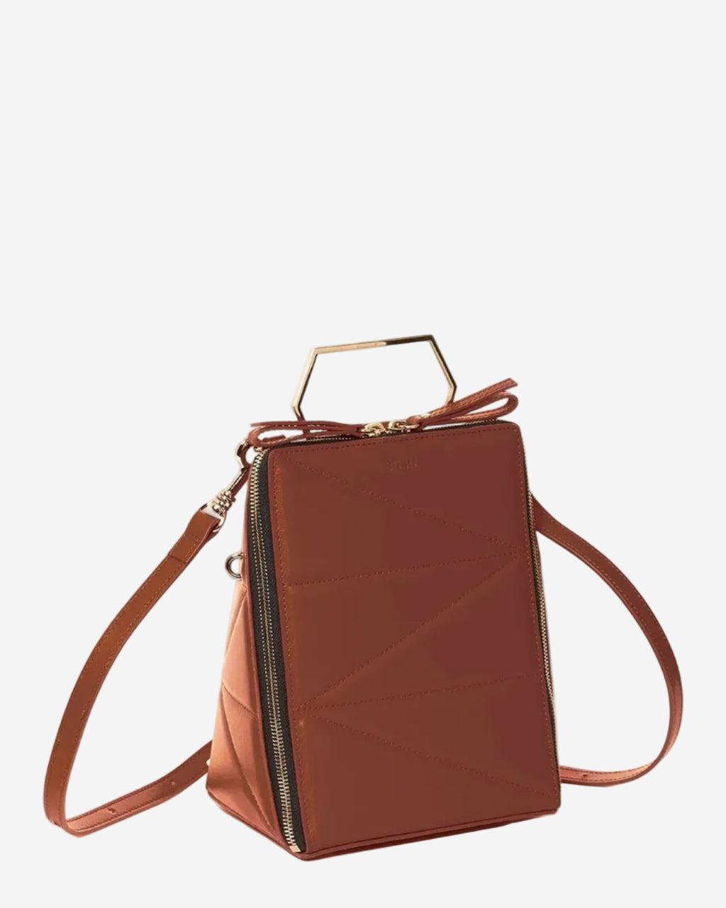 SUSU Brown Leather Backpack Purse for Women Unique Convertible Crossbody Bag