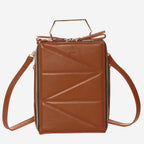 SUSU Brown Leather Backpack Purse for Women Unique Convertible Crossbody Bag