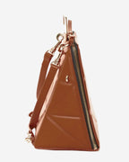 SUSU Brown Leather Backpack Purse for Women Unique Convertible Crossbody Bag