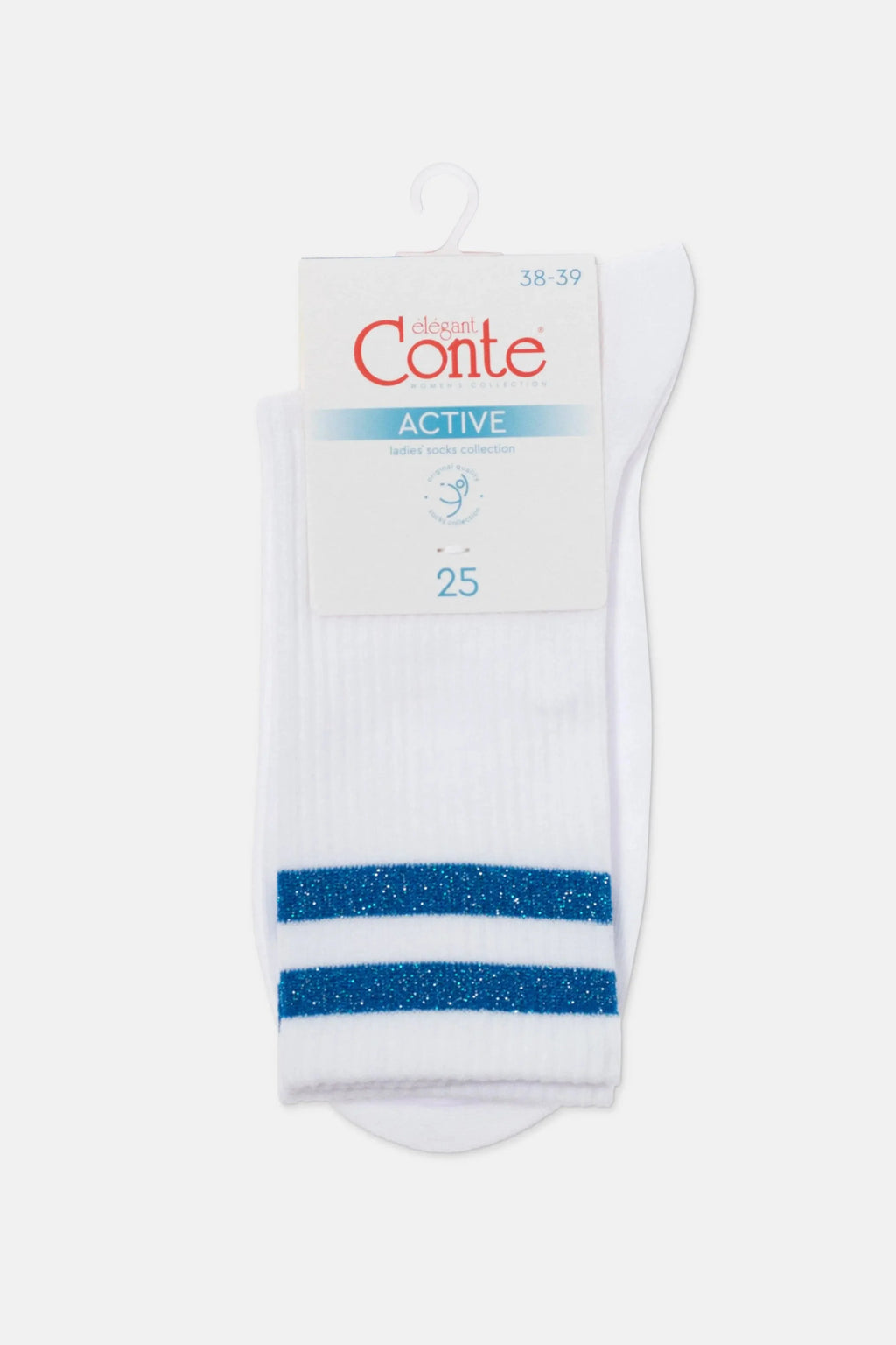 Conte Cotton Long Socks Active 157 | Lurex Stripes