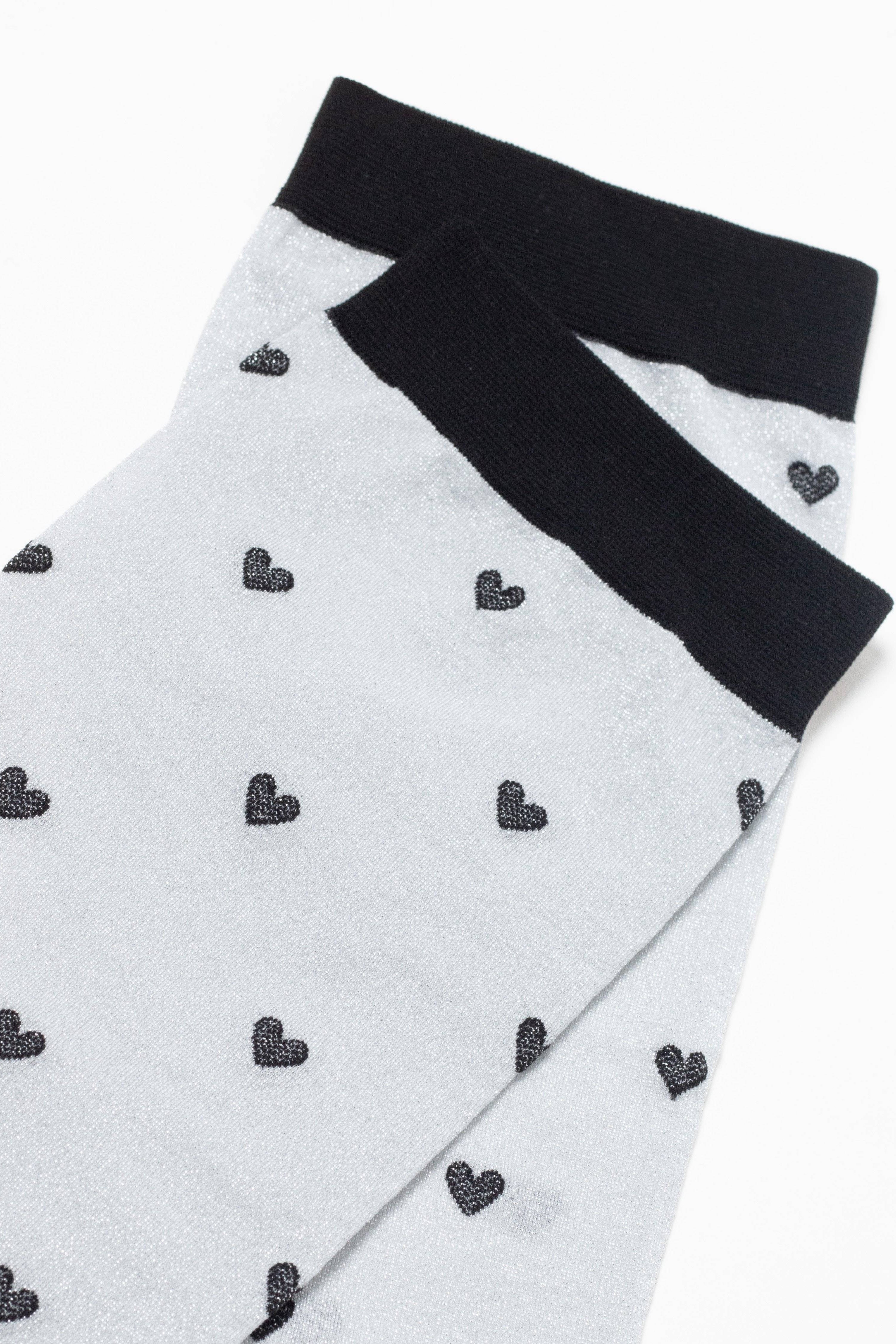 Shimmering Socks Conte Fantasy with "Hearts" Designs