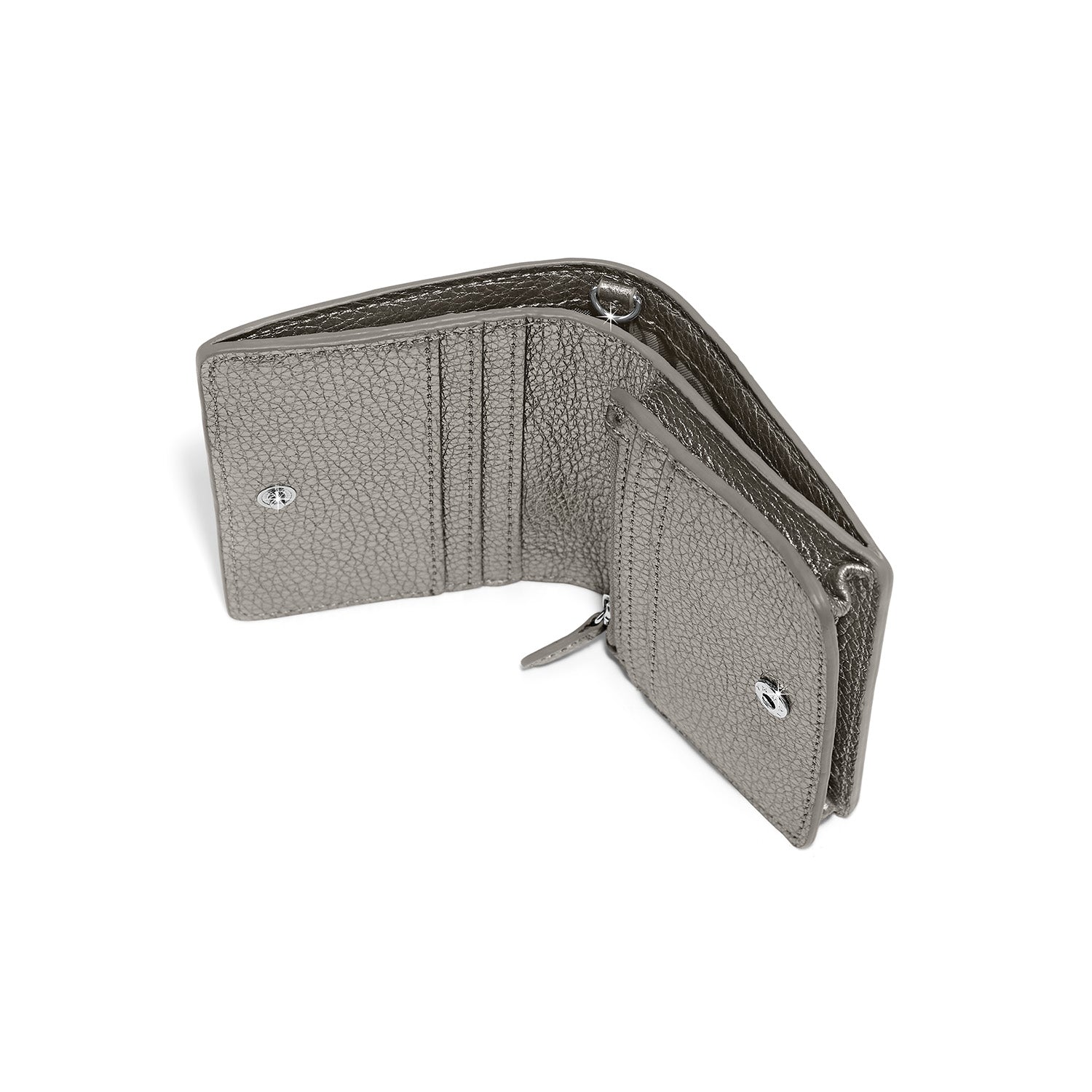 Brighton Everbloom Shimmer Small Wallet | Titanium