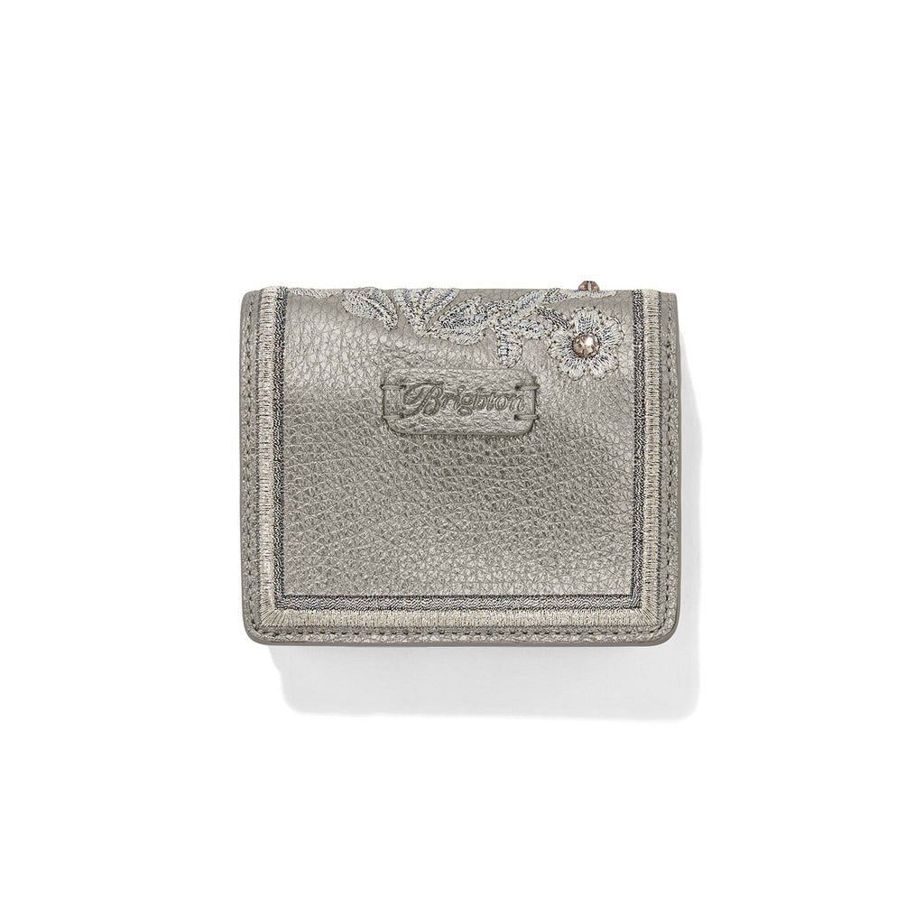 Brighton Everbloom Shimmer Small Wallet | Titanium