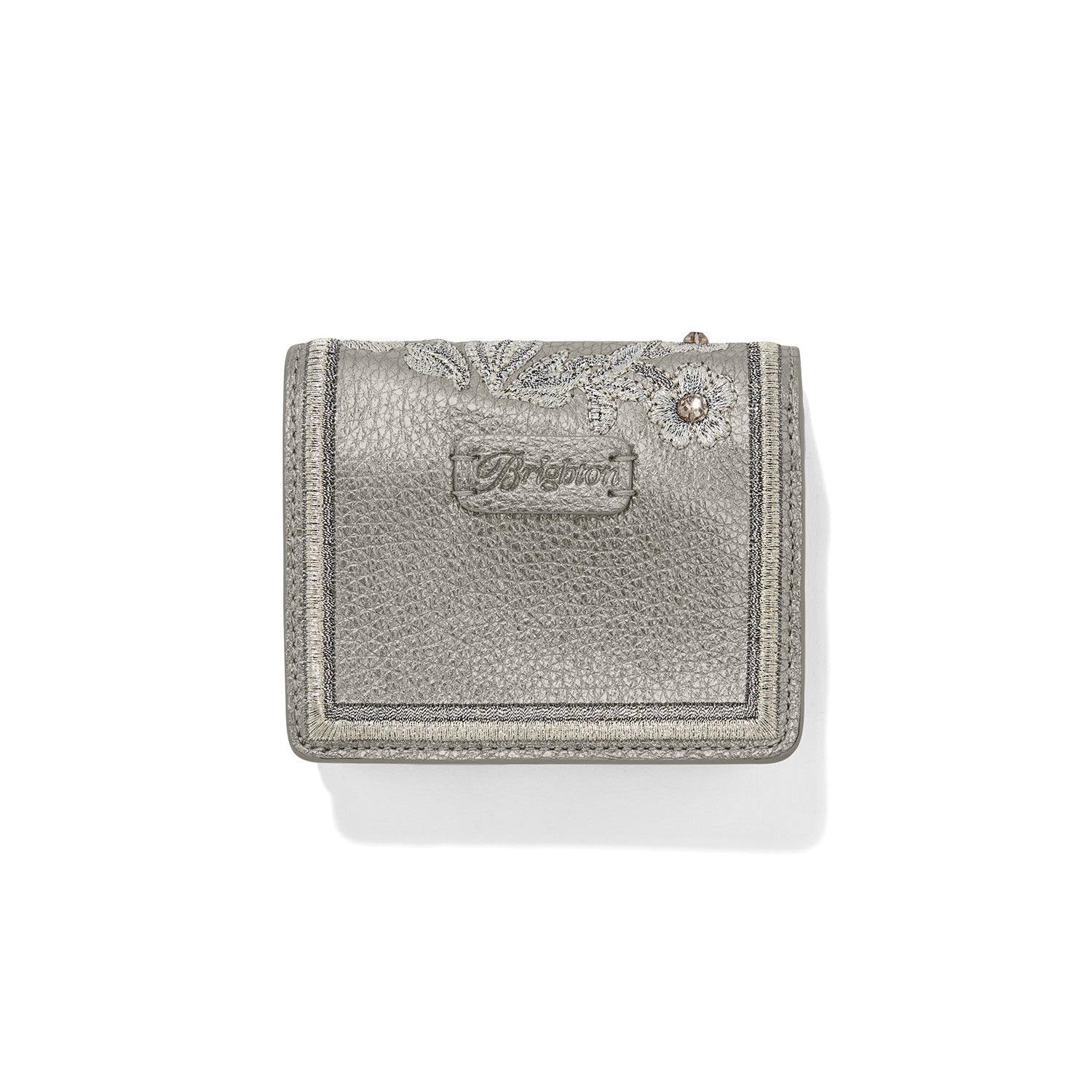Brighton Everbloom Shimmer Small Wallet | Titanium