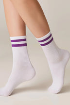 Conte Cotton Long Socks Active 157 | Lurex Stripes