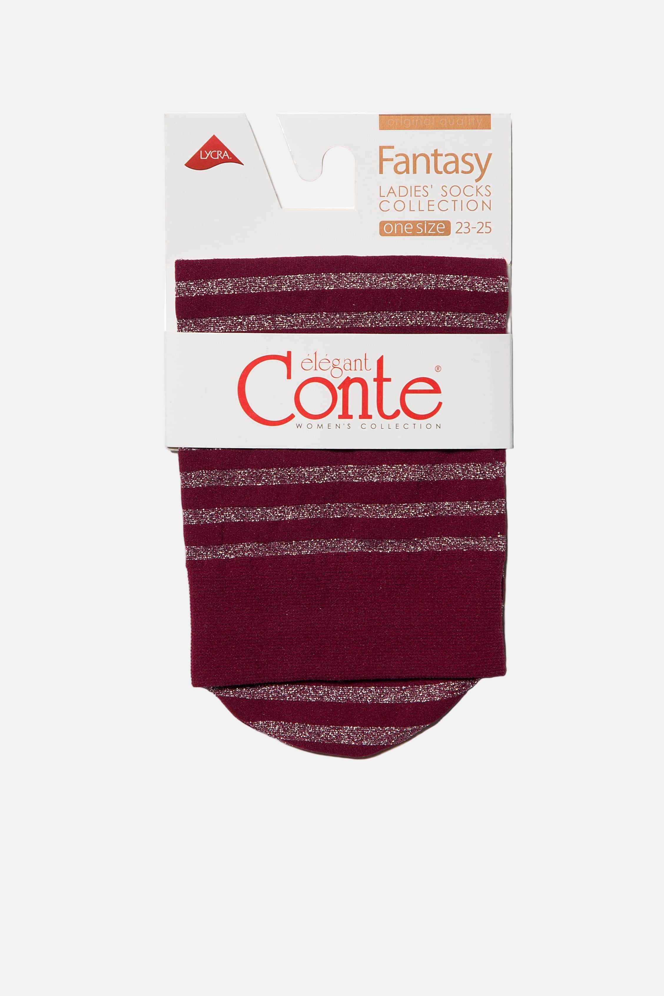 Conte Fantasy Socks with Shimmering Stripe
