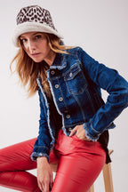 Raw Denim Jacket in Mid Blue