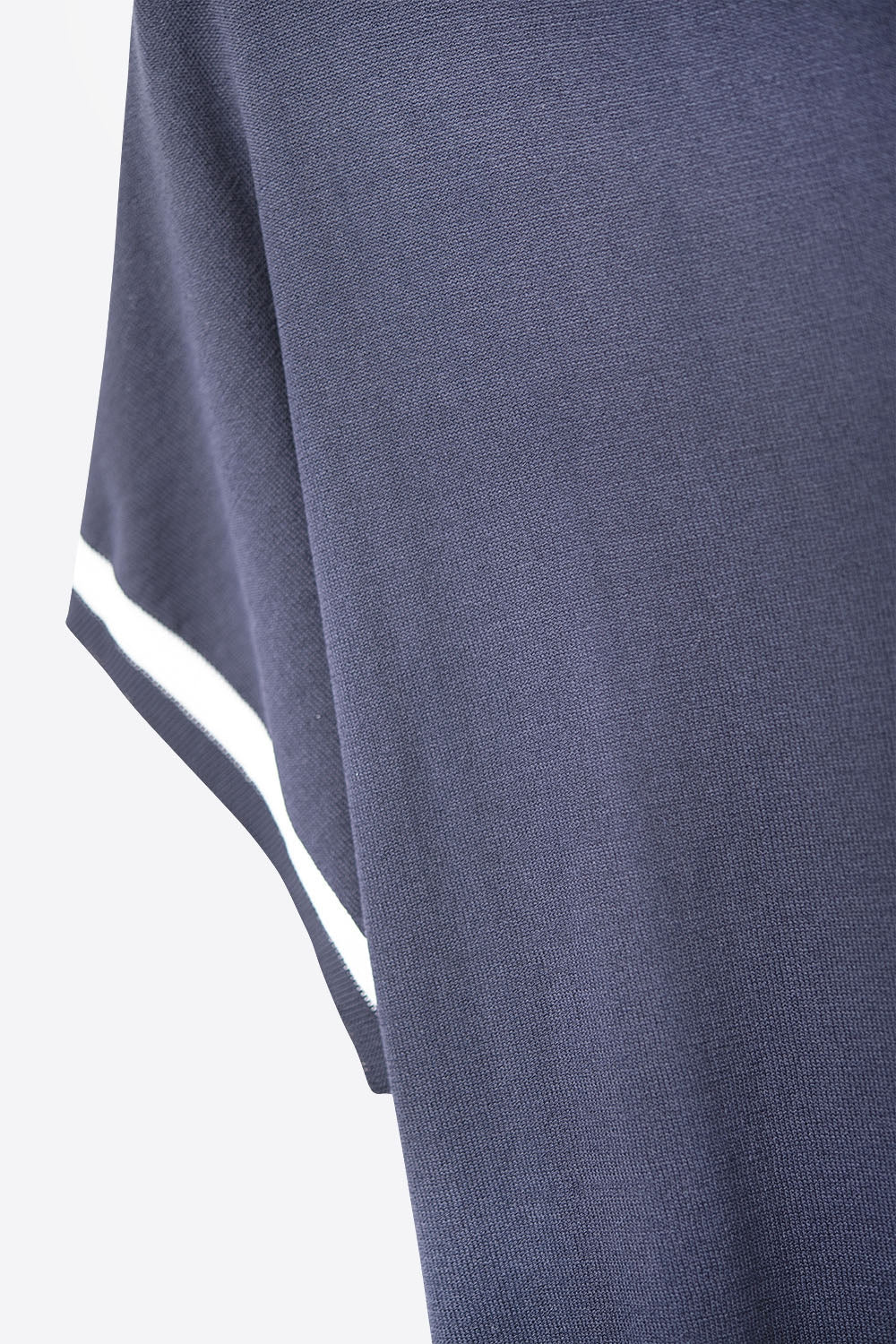 Relaxed Sweater in Navy with White Contrast Detail
