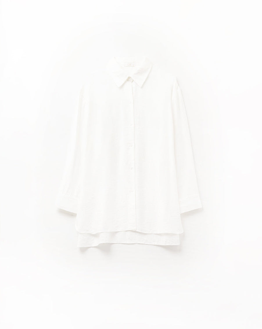 Relaxed Fit Shirt Long Sleeves in White