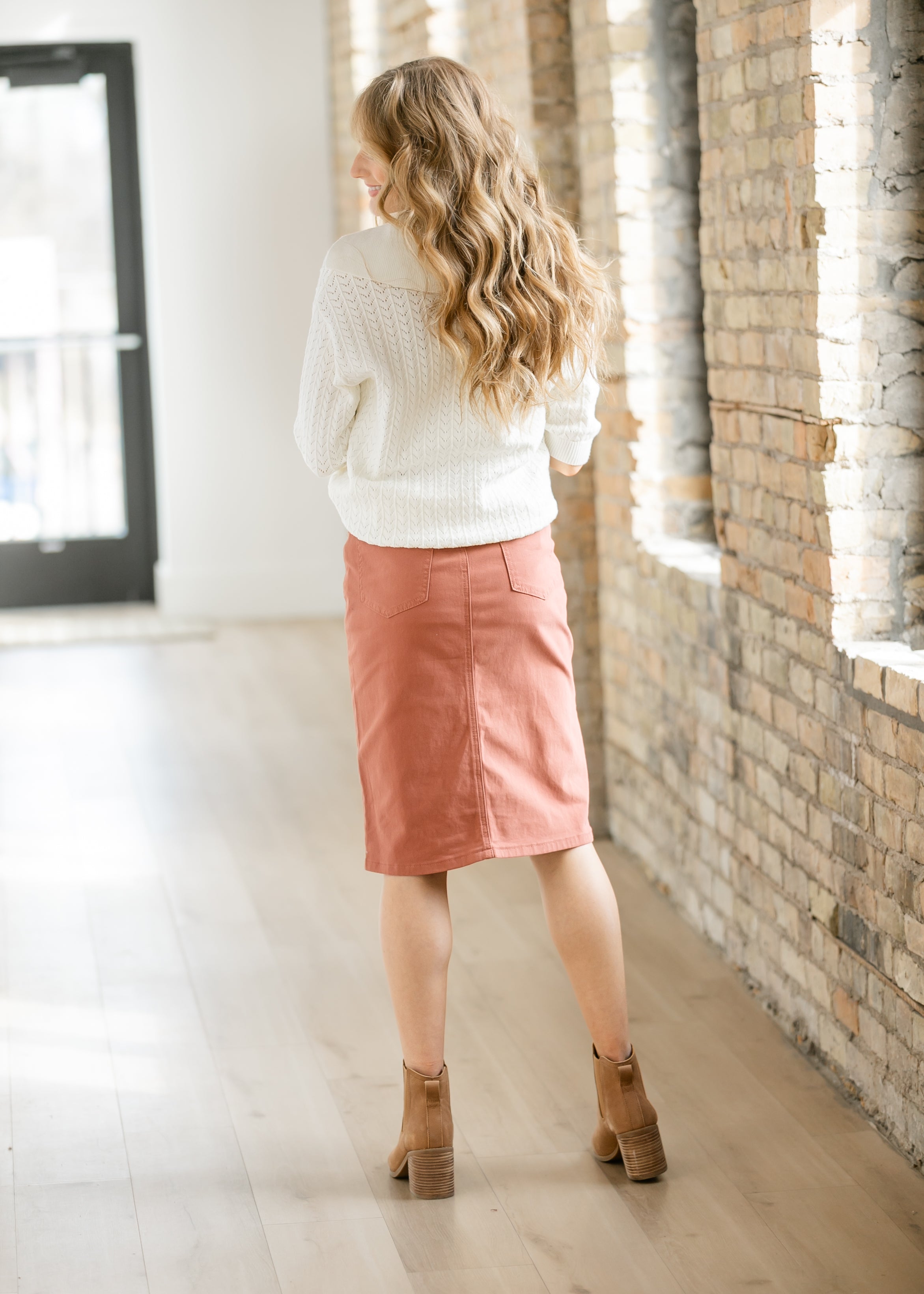 Remi Sienna Denim Midi Skirt