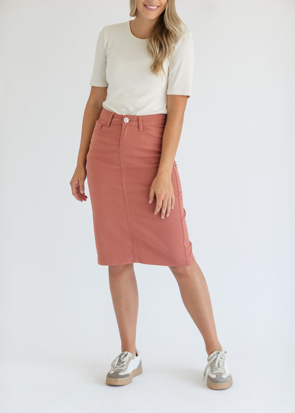 Remi Sienna Denim Midi Skirt