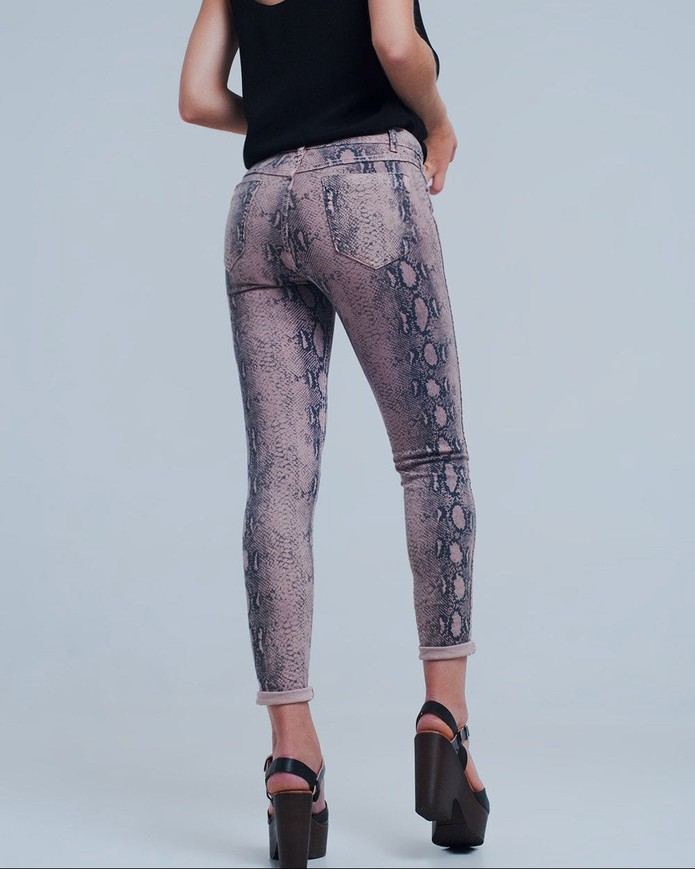 Reversible Animal Print Pink Jeans