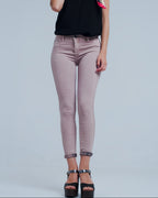 Reversible Animal Print Pink Jeans