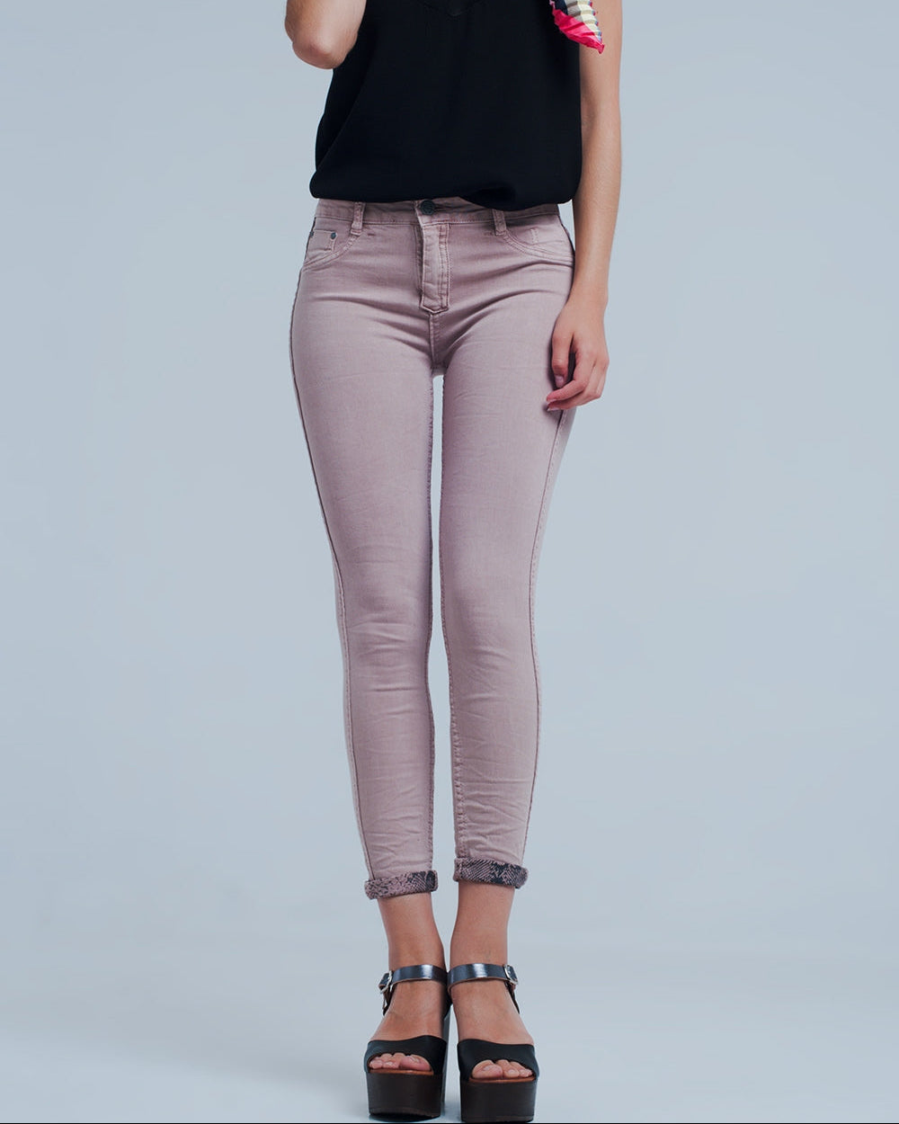 Reversible Animal Print Pink Jeans