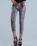 Reversible Animal Print Pink Jeans
