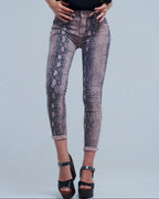 Reversible Animal Print Pink Jeans
