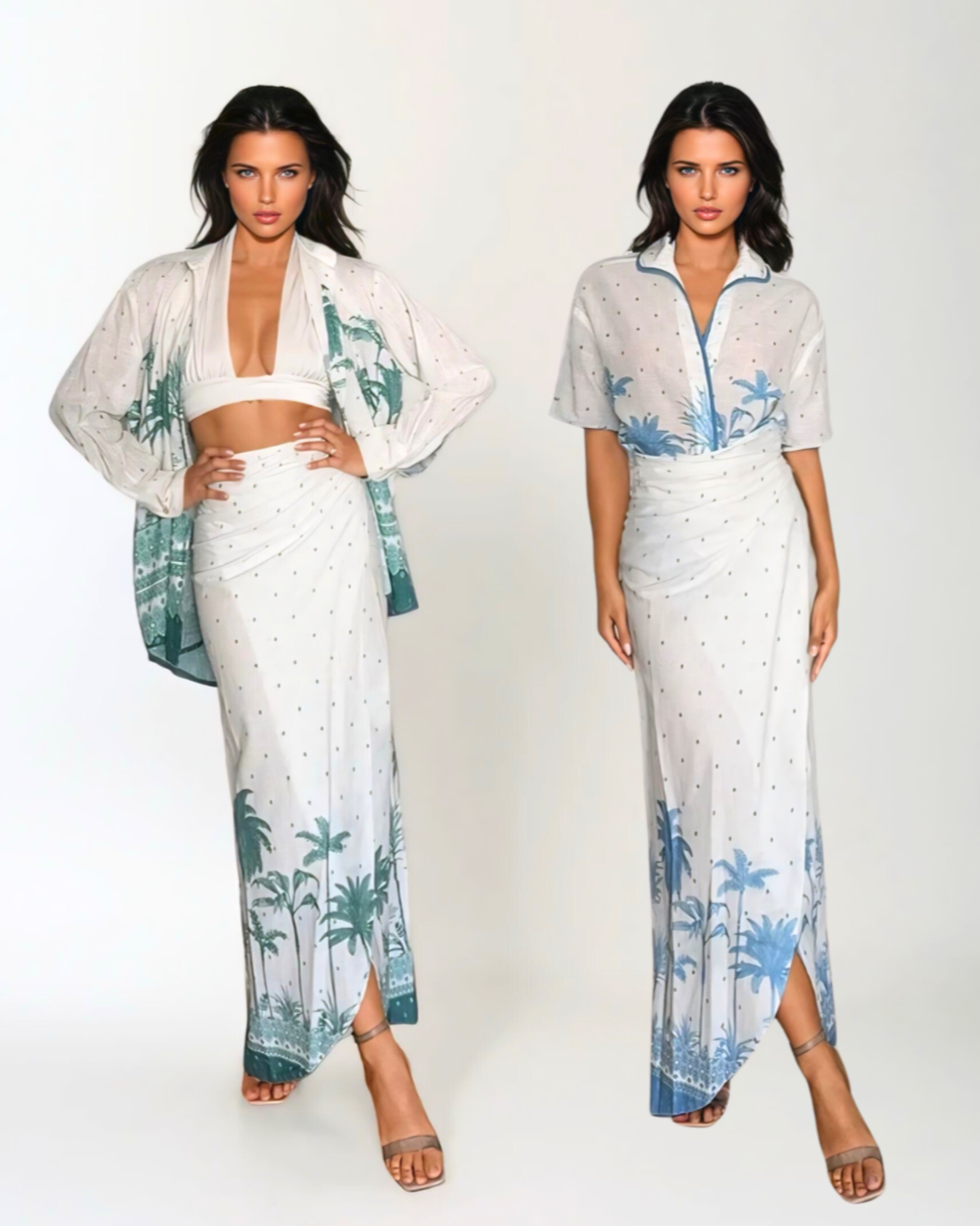 Reversible Wrap Skirt Palma Cotton