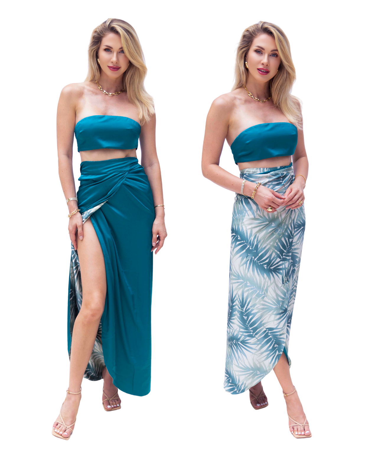 Reversible Wrap Skirt | Satin