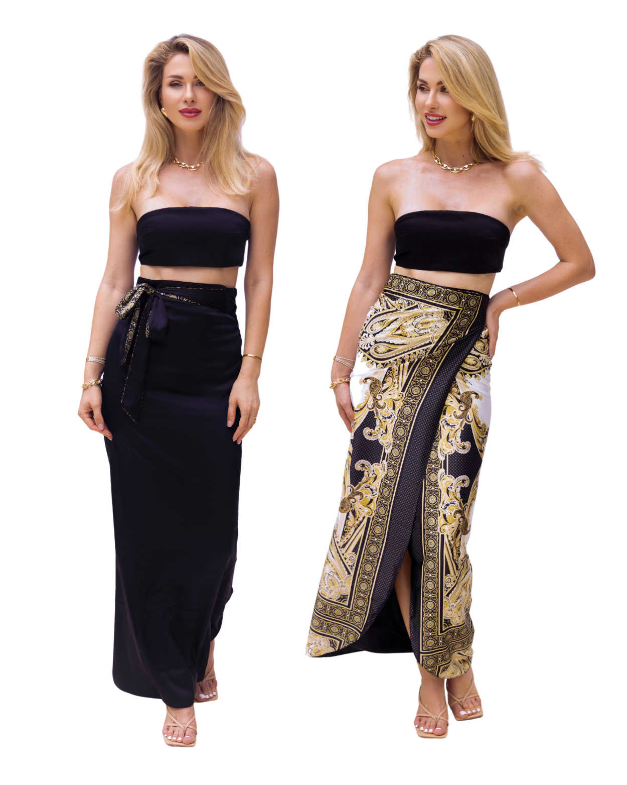 Reversible Wrap Skirt | Satin