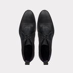 REZZA Suede Calfskin Chukka Boot Black