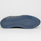 Rio Ostrich Quill Sneakers | Black Denim