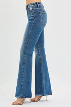 RISEN Full Size Tummy Control High Rise Flare Jeans