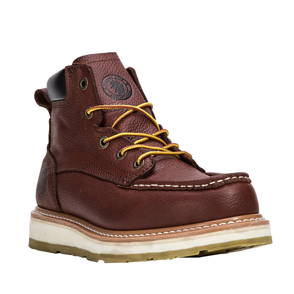 ROCKROOSTER Walker Men's 6” Brown Soft Toe Wedge Work Boots | SAP360