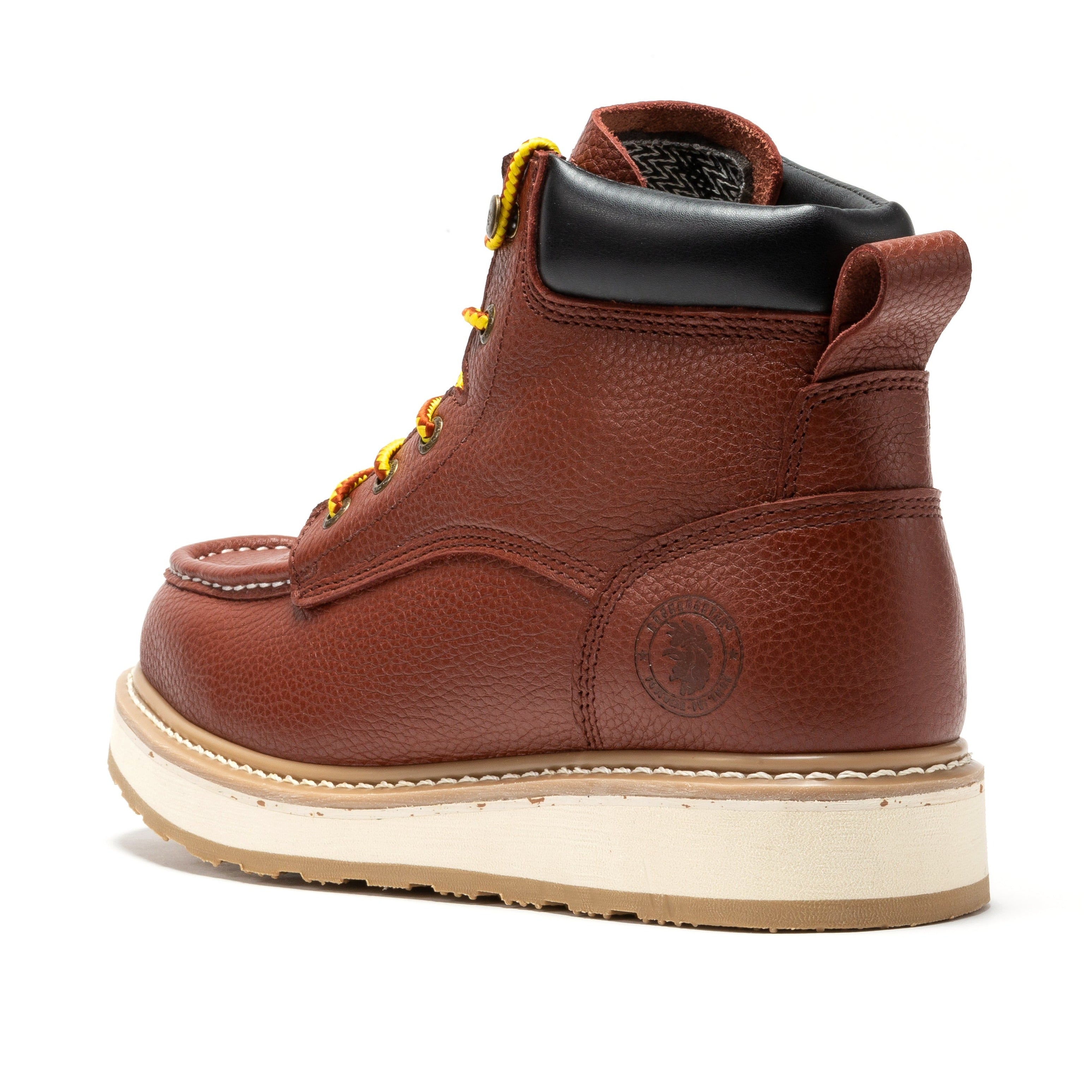ROCKROOSTER Walker Men's 6” Brown Soft Toe Wedge Work Boots | SAP360