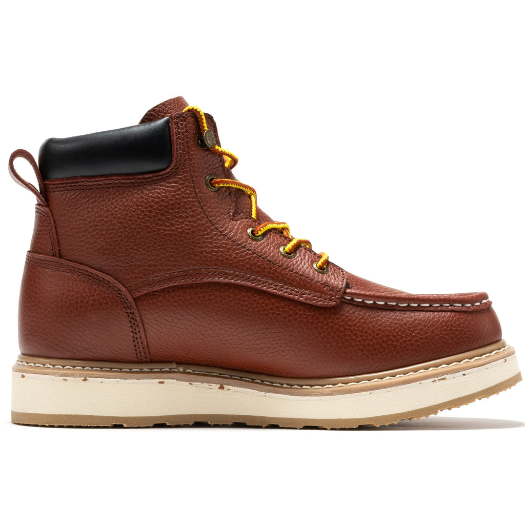 ROCKROOSTER Walker Men's 6” Brown Soft Toe Wedge Work Boots | SAP360