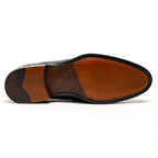 Roma Crocodile Penny Loafer | Black