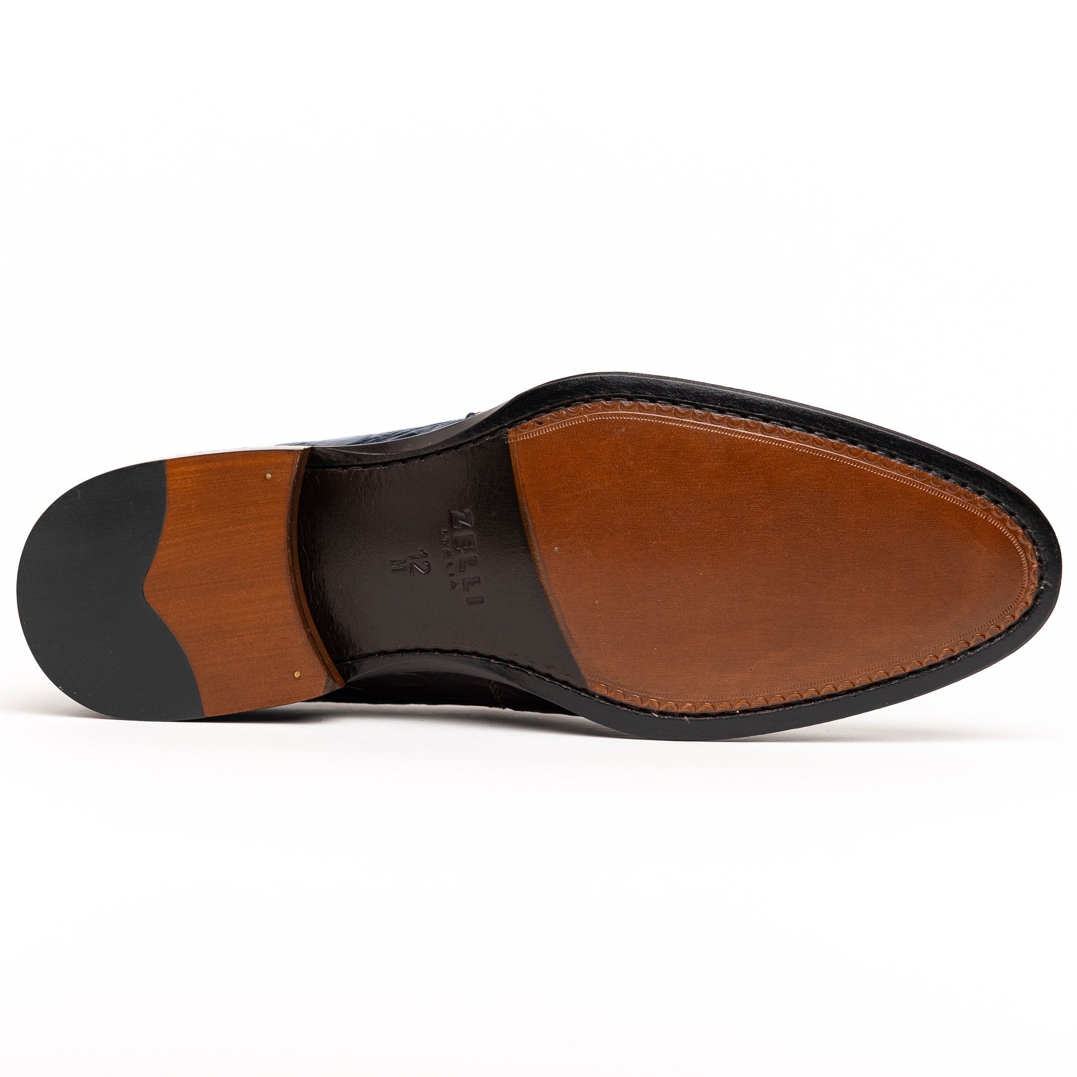Roma Crocodile Penny Loafer | Navy